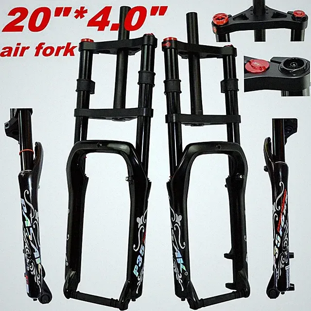 20*4.0 Fat Bike Fork QR 135mm Mountain Snow Beach Suspension Air Fork 4.0" Tires