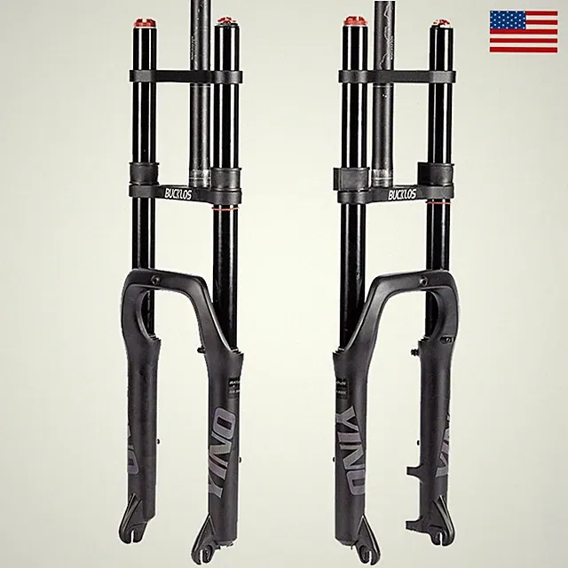 20" Double Shoulder Air Fork 180mm Travel Snow/Electric/MTB Bike 4.0" Fat Tire