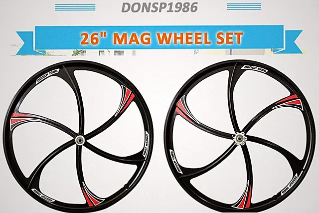 26" 100*135mm Mag Wheel Set for Rotary Freewheel 7-9s-Beach Cruiser MTB Bike
