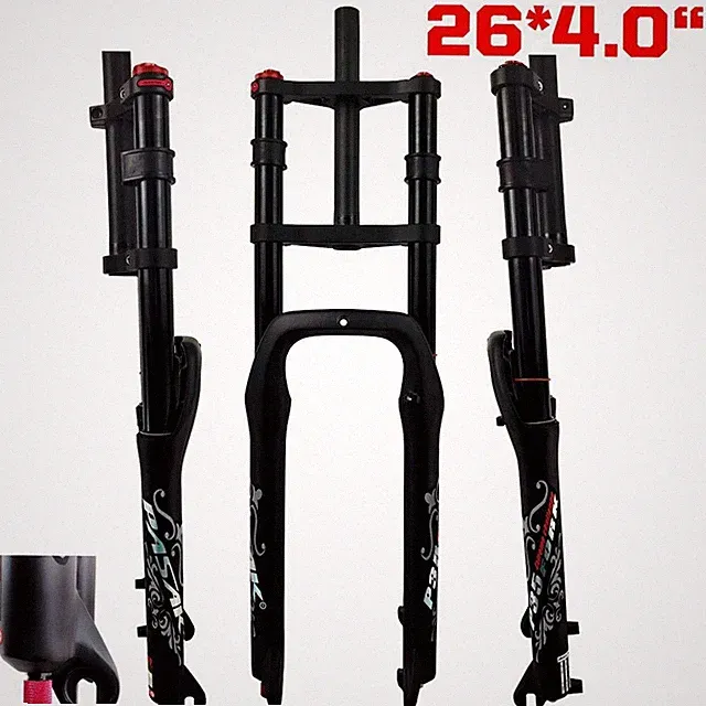 26* 4.0" Snow Bike Fat Fork Electric Bicycle Fork Front Suspension Air Fork