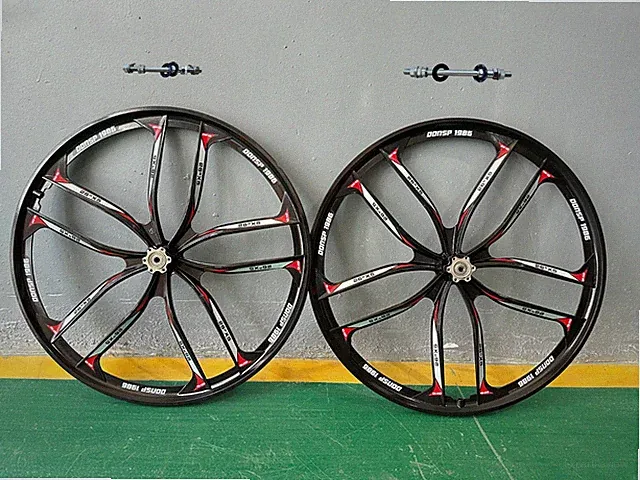 26" Bicycle Mag Wheel 10 Spokes Set 100*135mm F &R for Rotary Freewheel 7/8/9s