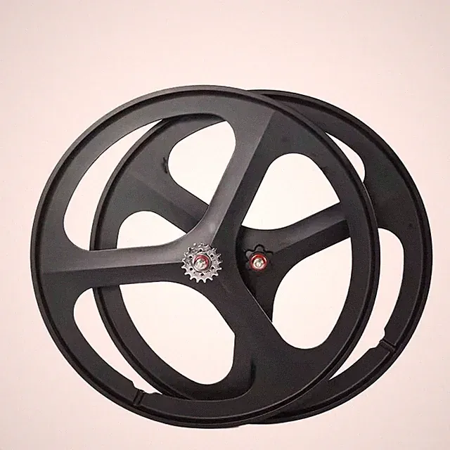 26-Inch BMX Road Bicycle 3-Spoke Aluminum Wheelset V / Disc Brake Fixed Gear Hub