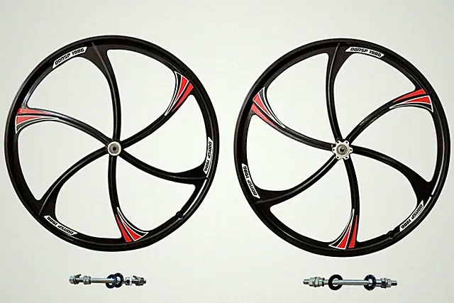 26" Mag Wheel Set 100mm x135mm for Rotary Flywheel - 26'' Beach Cruiser MTB Bike
