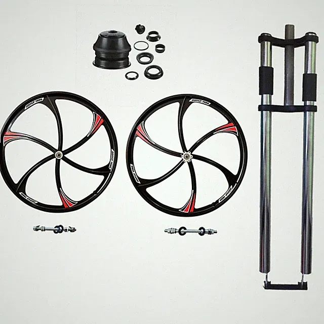 26'' Mag Wheel Set 6 Spokes & Silver nonSuspension Fork & Headset - Cruiser Bike