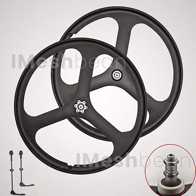 26" MTB Bike Mag Magnesium Rear&Front Wheel 3-Spoke Set Rim Wheelset 6/7/8 Gears