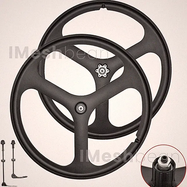 26" MTB Bike Mag Magnesium Wheel 3-Spoke Set Rim Wheelset 8/9/10 Cassette Gears