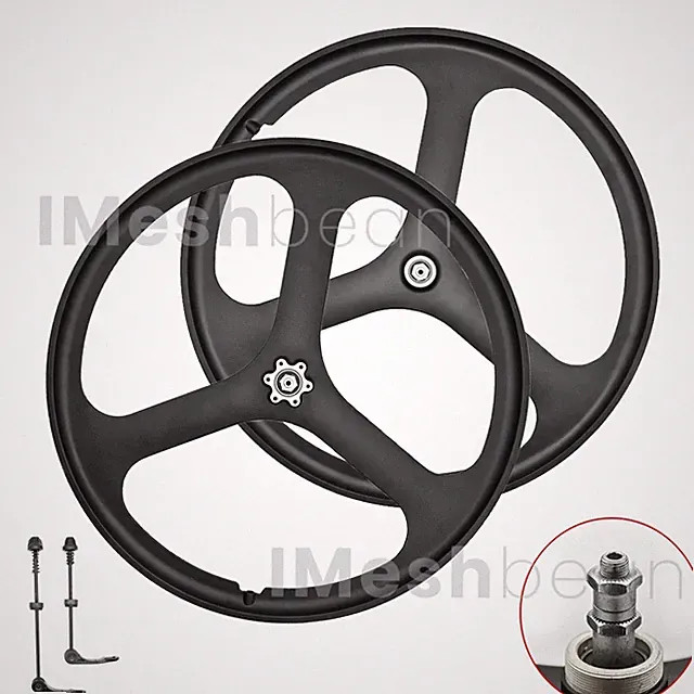 26" MTB Bike Mag Magnesium Wheels 3-Spoke Set 6/7 Speed Gears Threaded Freewheel
