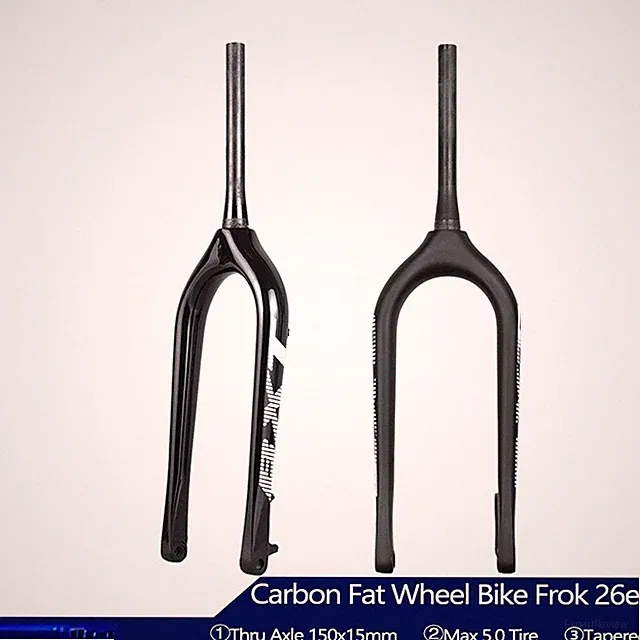 26er Full Carbon Fiber Bicycle Snow Fat Fork MTB Fat Wheel Bike Fork Disc Brake