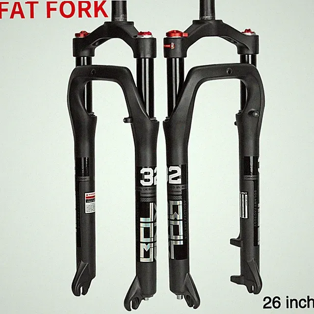 26inch Fat Bike Fork Mountain Bike Air Suspension Forks 135mm for 4.0" Fat Tire
