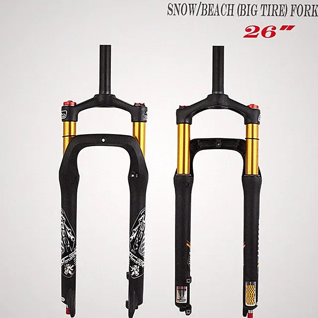 26x4.0” Fat Fork Beach / Snow Fat Tire Ebike MTB Fork 135mm Spacing Suspension