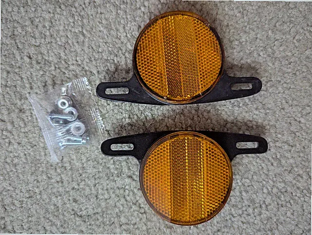 2NEW BICYCLE MAG RIM REFLECTORS FOR 20" MAGS SHOWN IN PICTURES (reflectors only)