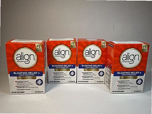 🔥4 NEW!! ALIGN BLOATING RELIEF+FOOD DIGESTION 28 X 4 =112🔥