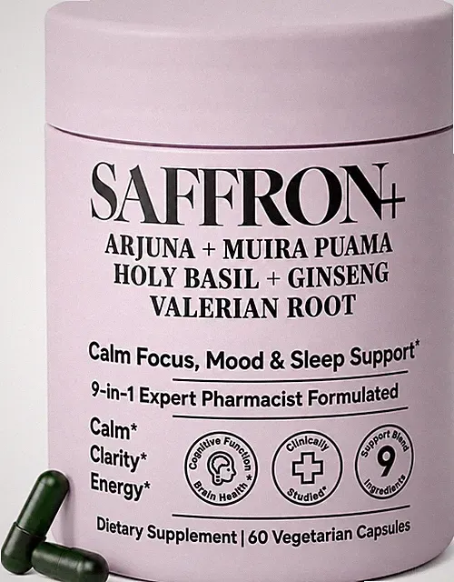 9 in 1 Saffron Complex Supplement -Calm Focus, Mood & Sleep Support