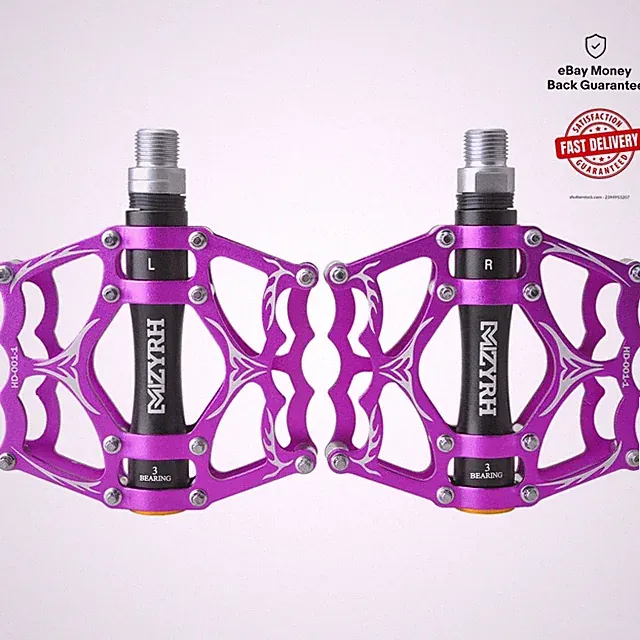 Anti-Skid BMX/MTB Flat Pedals - Ultra-Light Aluminum, 3 Sealed Bearings