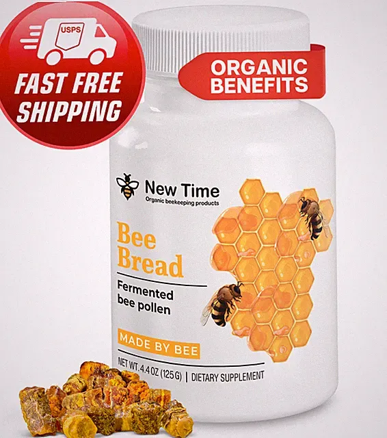 Bee Bread Pastilles - Perga - Fermented Bee Pollen Organic Supplement 4.4oz/125g