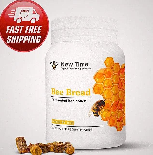 Bee Bread Pastilles Perga Pure Fermented Pollen Organic Supplement 1.42oz/40g