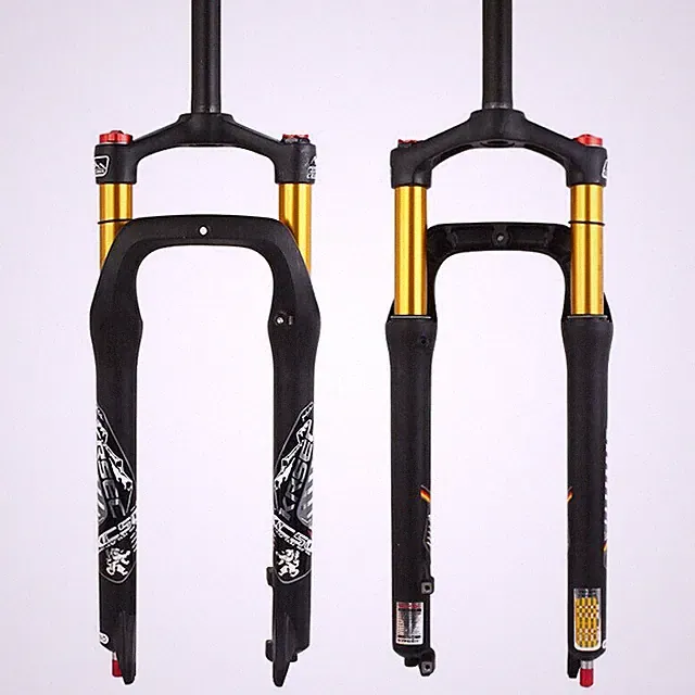 Bicycle Fat Fork 26*4.0 Inch Mountain Bike 135mm Air Suspension MTB Adjustment