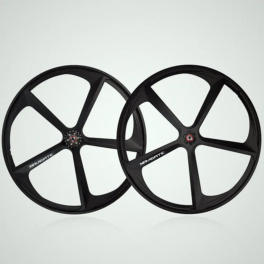 Bicycle Wheel 700C Magnesium Alloy 5 Spoke Single Speed Bike Fixed Gear Wheelset