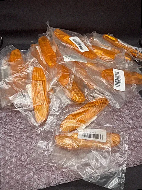 Bulk Pack of 22 Bicycle Wheel Spoke Yellow Reflectors NEW