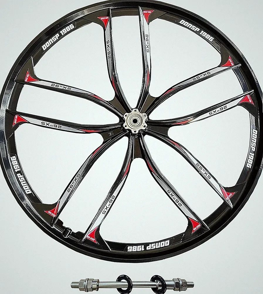 CDH 10 Spokes 26" Bike Mag Wheel Rear Wheel 135mm, Cruiser Mountain Bicycle Rim