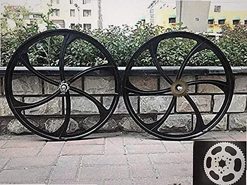 CDH 26" Bike Mag Wheel Set/Bicycle Magnesium Wheels & 22T Flywheel &56T Sprocket