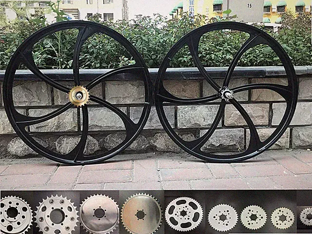 CDHPOWER 26" Bike Mag Wheels Set 100x120MM &Sprocket &Flywheel-Motorized Bicycle