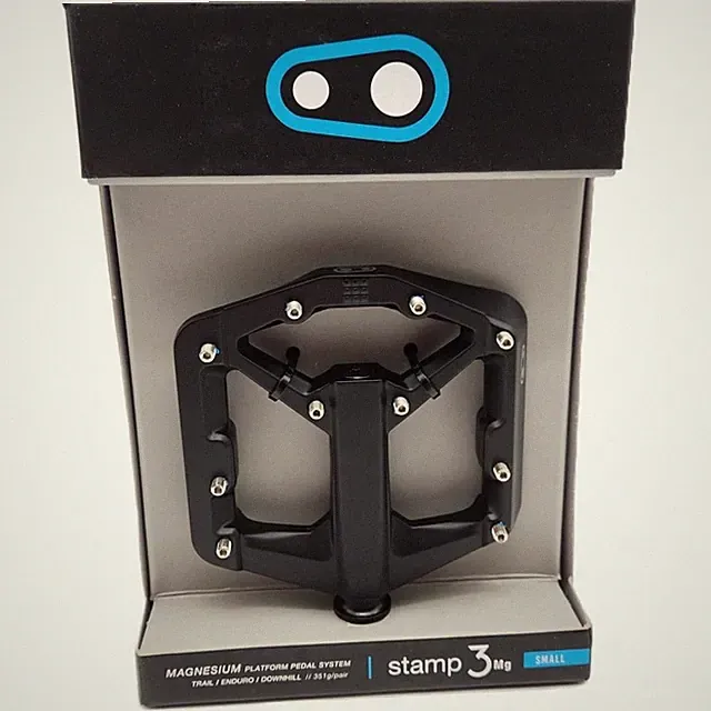Crank Brothers Stamp 3 Mg Magnesium Platform MTB Bike Pedals Small Black V2