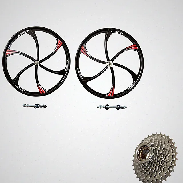 DONSP1986 26'' Bicycle Mag Wheel Set 100mm x135mm & 9 Speed 13T-32T Freewheel