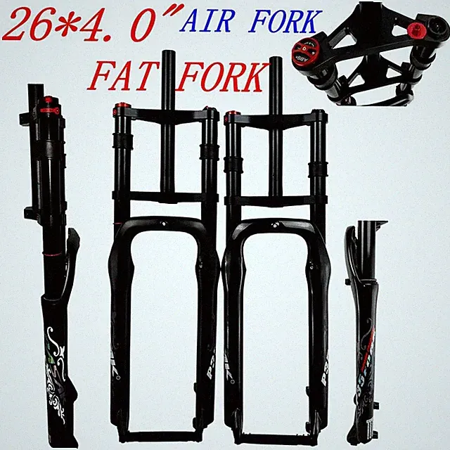 Double Shoulder Bicycle Fat Fork 26*4.0inch Snow Bike Moutain Bike Air Forkes
