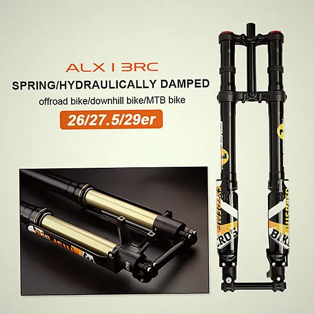 E-bike Fork 26/27.5/29Inch MTB Bicycle Downhill Inverted Air Suspension Fork