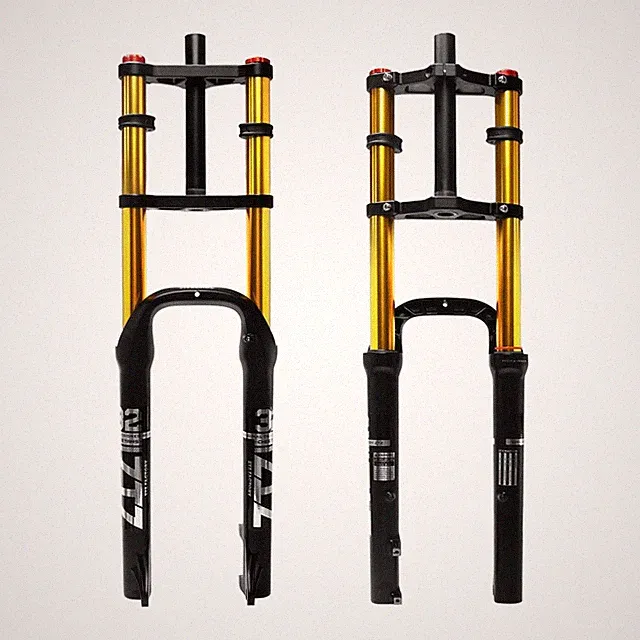 Fat Tire Bike Air Suspension Fork 20 inch 180mm Travel Gold sjxd 20/26 135mm