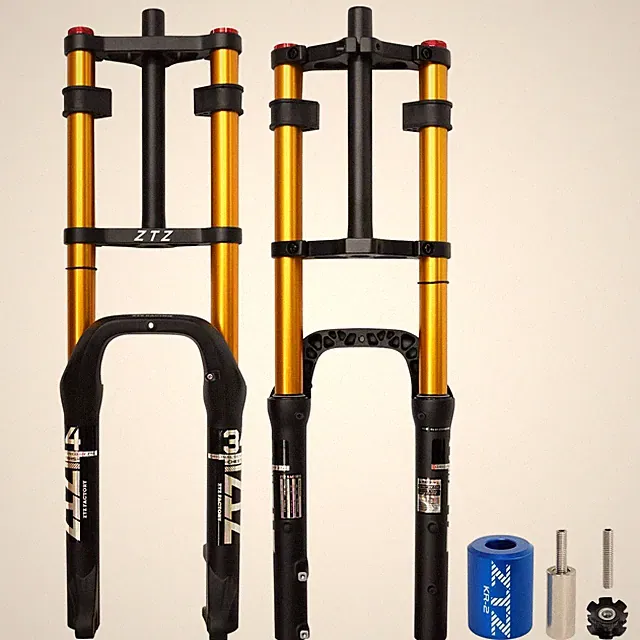 Fat Tire Bike Fork 20 Inch 180mm Travel 135mm Hub 9mm QR Gold Exceedhub Spacing