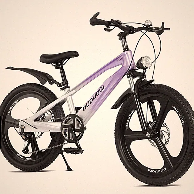 FKZNPJ 20 Inch Kids Mountain Bike, 7-Speed Youth Bicycle with Magnesium Alloy Fr