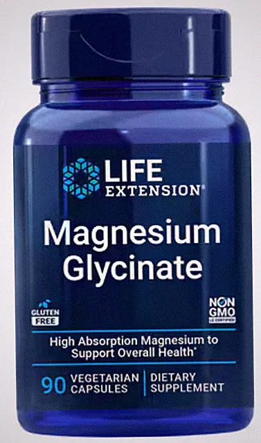 Life Extension Magnesium Glycinate 90 Vegetarian Capsules