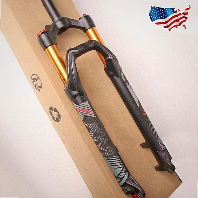 LUTU 26" 120mm Travel MTB Air Shock Forks Suspension Bike Fork Rebound 1-1/8"