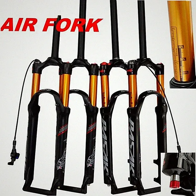 Magnesium Alloy Bicycle Fork 26/27.5/29 Inch Mountain Bike Supension Air Forks