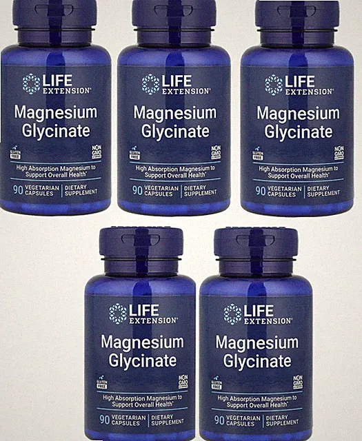 Magnesium Glycinate 5X90 Caps Magnesium Bisglycinate/ Life Extension