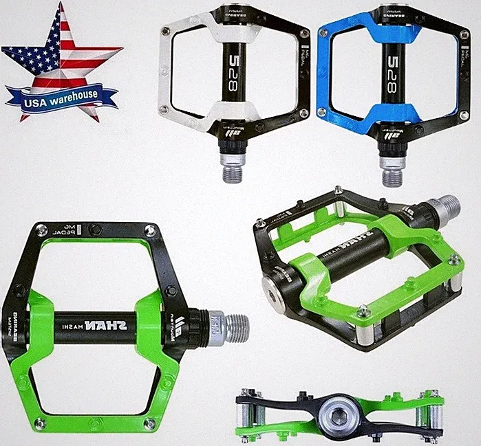 Magnesium Road MTB Mountain Bike XC Bicycle Pedal Bearing Flat platform Pedals