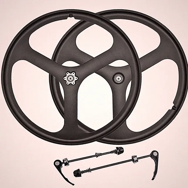 MTB Bike Magnesium Wheels 3-Spoke Set Rim Wheelset 6/7/8/9/10 Gears Fit 26" Tire