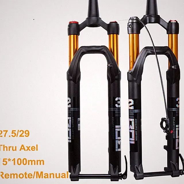 MTB Fork Mountain Bike Air Suspension Forks Thru Axle 100*15MM Bike Accessories