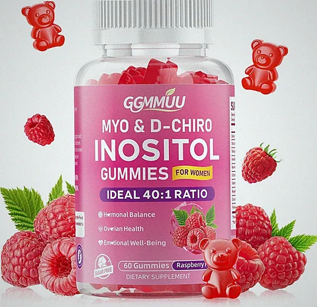 Myo-Inositol & D-Chiro Inositol Gummies 40:1 Ratio - Hormone & Cycle Support 60c