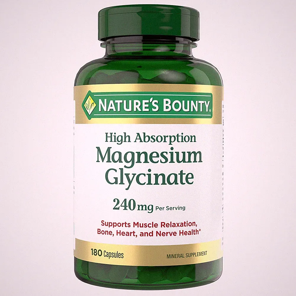 Nature's Bounty High Absorption Magnesium Glycinate 240 mg, 180 Capsules