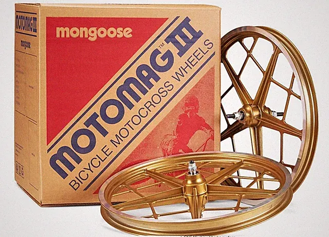 new in box Mongoose MOTOMAG III BMX bicycle 20" WHEELS GOLD