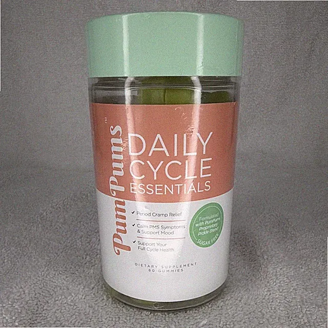 PumPums Daily Cycle Essentials Women's Health Mood Support Gummies 60ct Vegan