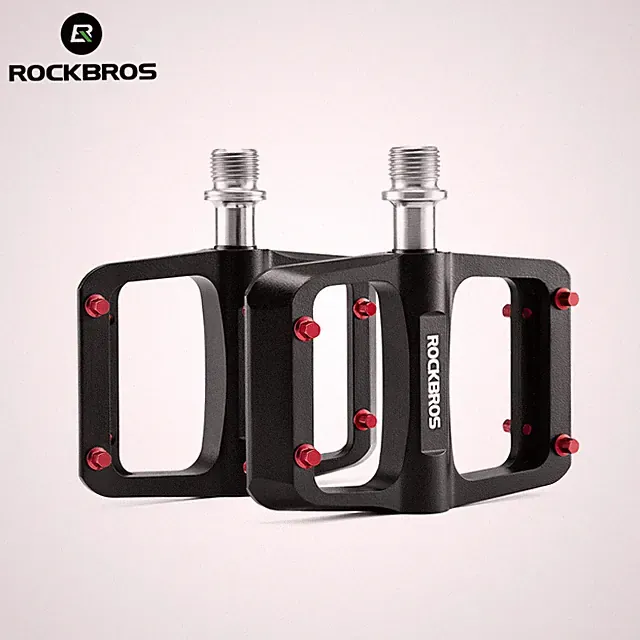 ROCKBROS Bicycle Pedal Durable MTB Flat Pedals Magnesium Alloy Lightweight 9/16"