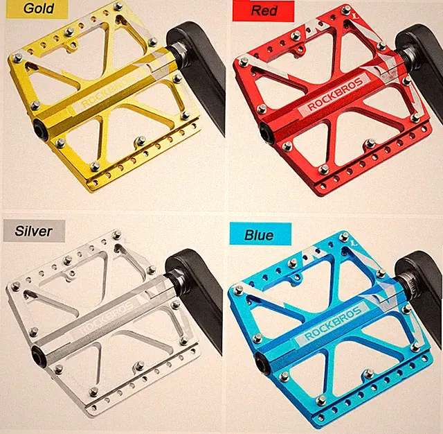 RockBros Bike Bicycle Pedals Plat Flatform Pedals For MTB DH BMX Three Bearing