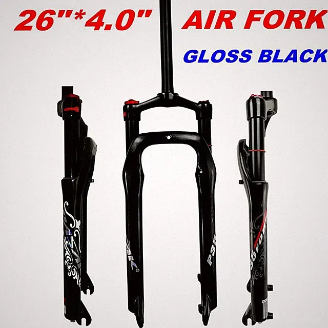 Snow MTB 26inch Bike Fork Fat Bicycle Air Locking Suspension Fork 4.0"Tire 135mm
