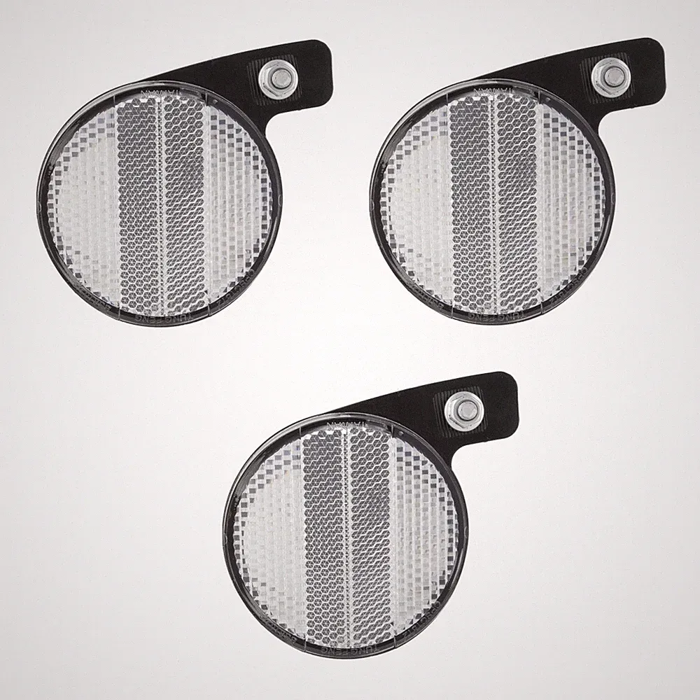 Sunlite Mag Wheel Reflector Set - 3-Piece Clear Reflectors for Bicycle Mags