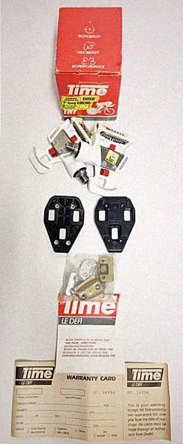 Time Racing Greg Le Mond Clipless Bicycle Pedals w/ New Cleats - N.O.S.