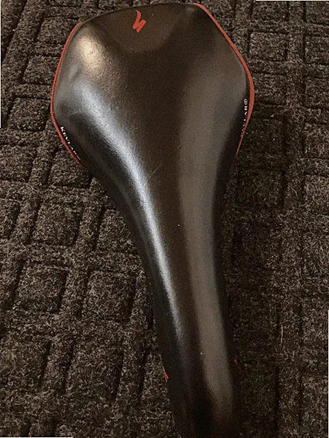 vintage 1998 Specialized Pro Saddle Black red Magnesium Rail Mountain Bike Seat